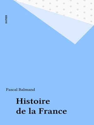 cover image of Histoire de la France